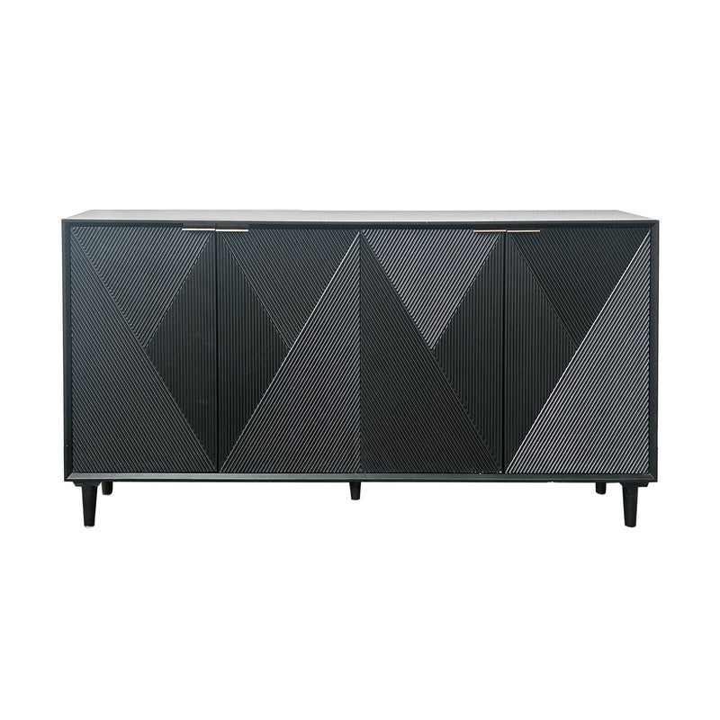 Arvada Black Four-Door Sideboard - Ornate Home