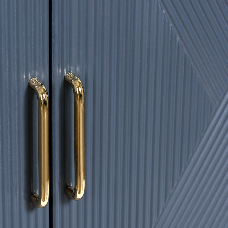 Arvada Blue/Gold Cabinet - Ornate Home