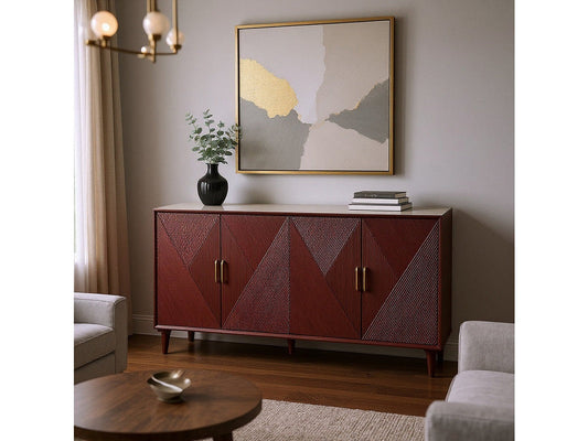 Arvada Red Four-Door Sideboard - Ornate Home