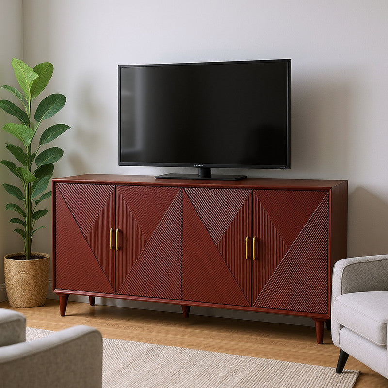 Arvada Red Four-Door Sideboard - Ornate Home
