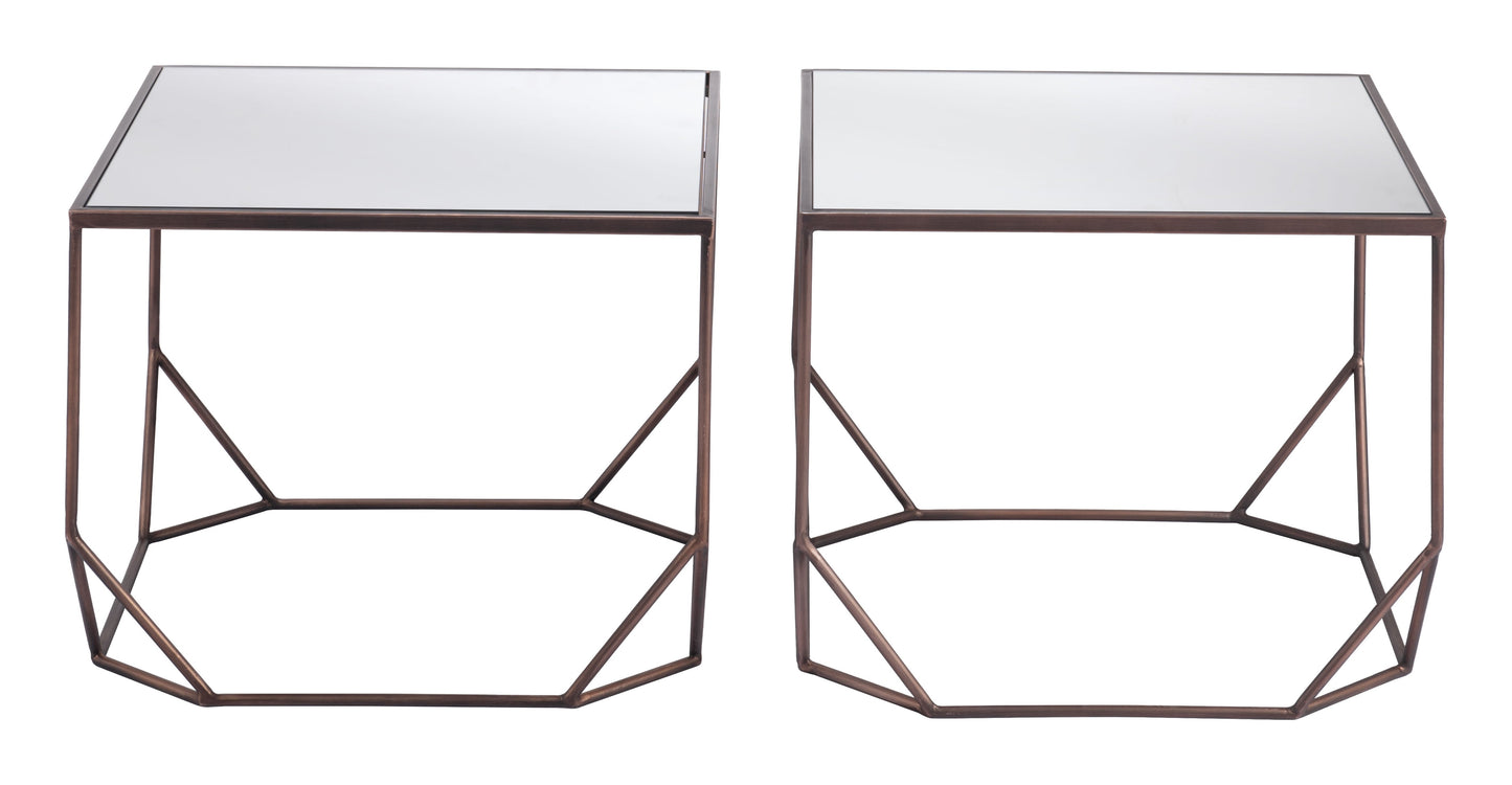Arzon Bronze Coffee Table Set (2-Piece) - Ornate Home