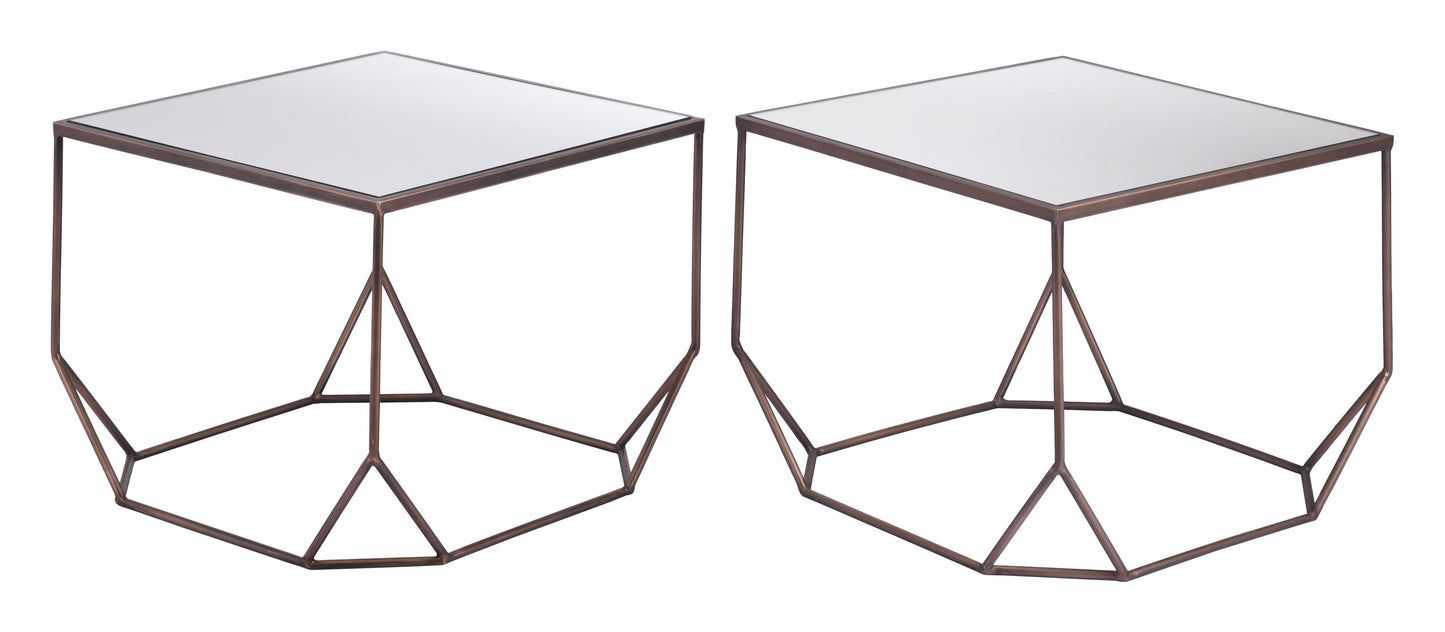 Arzon Bronze Coffee Table Set (2-Piece) - Ornate Home
