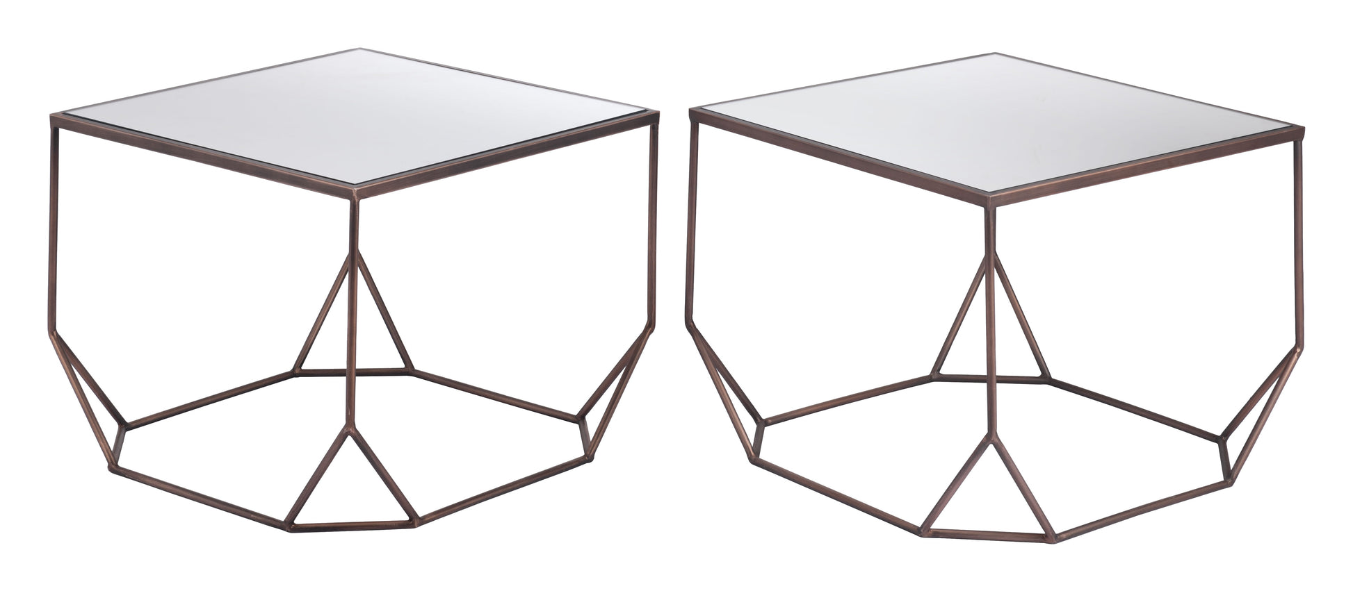 Arzon Bronze Coffee Table Set (2-Piece) - Ornate Home