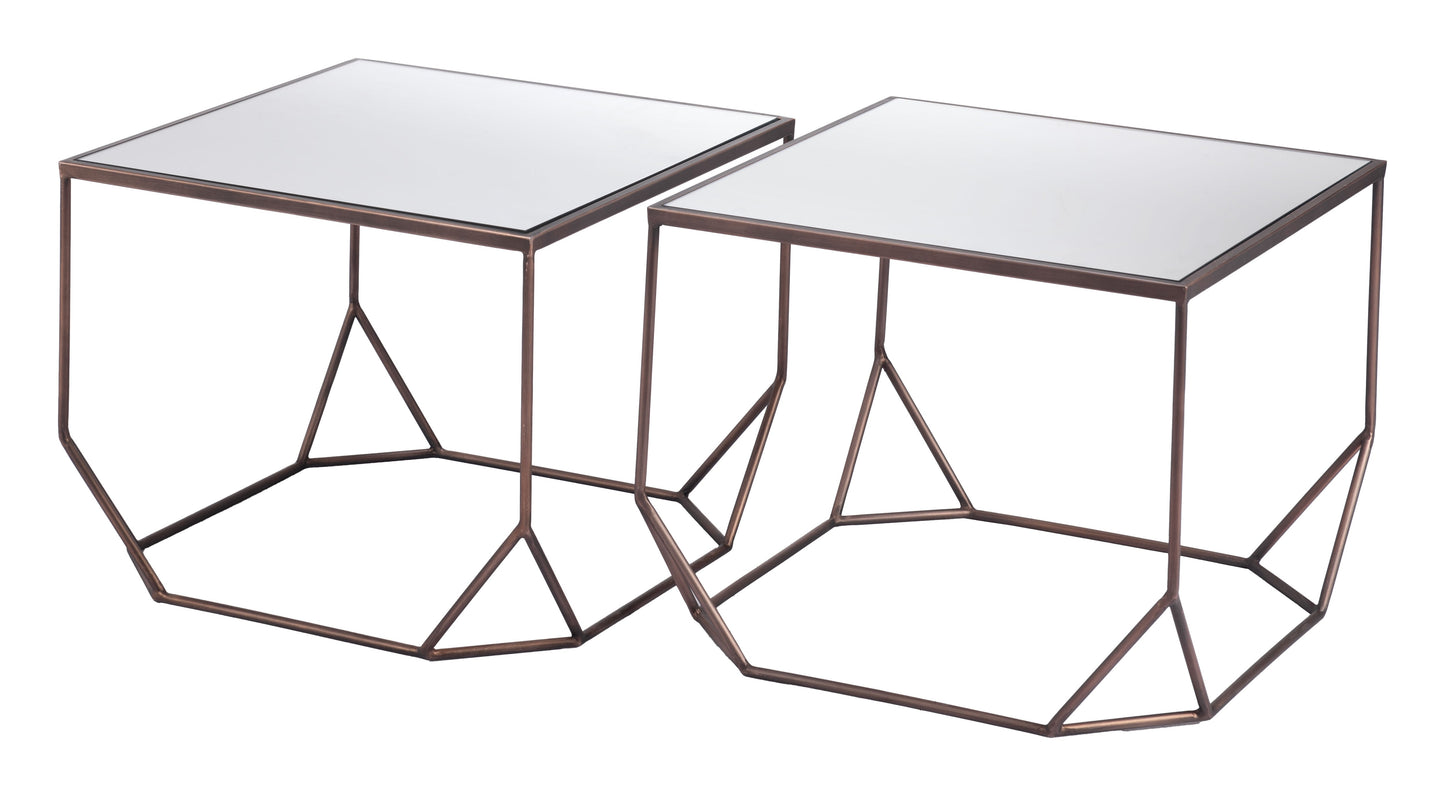 Arzon Bronze Coffee Table Set (2-Piece) - Ornate Home