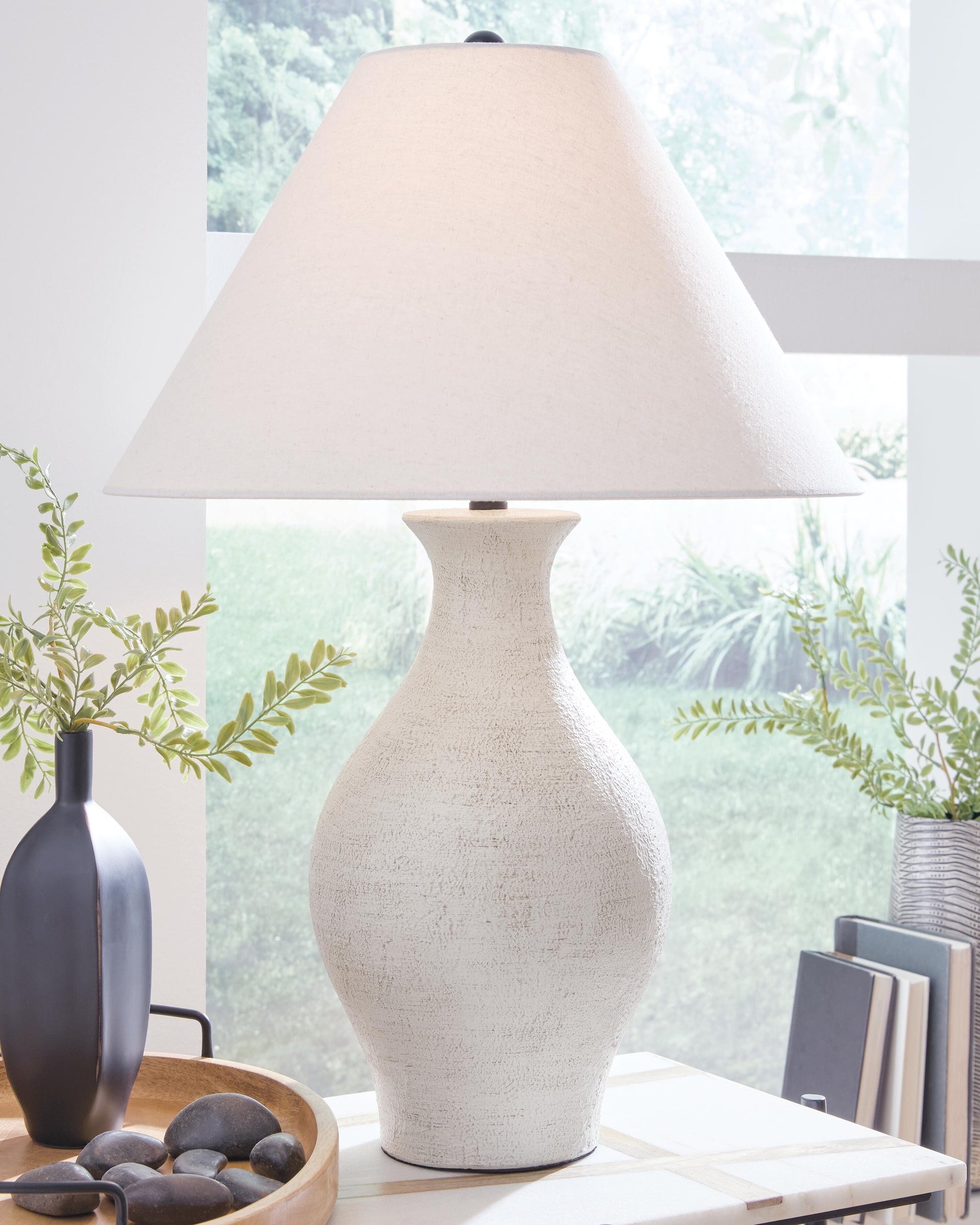 Ashbend Antique White Table Lamp- Viva Furn