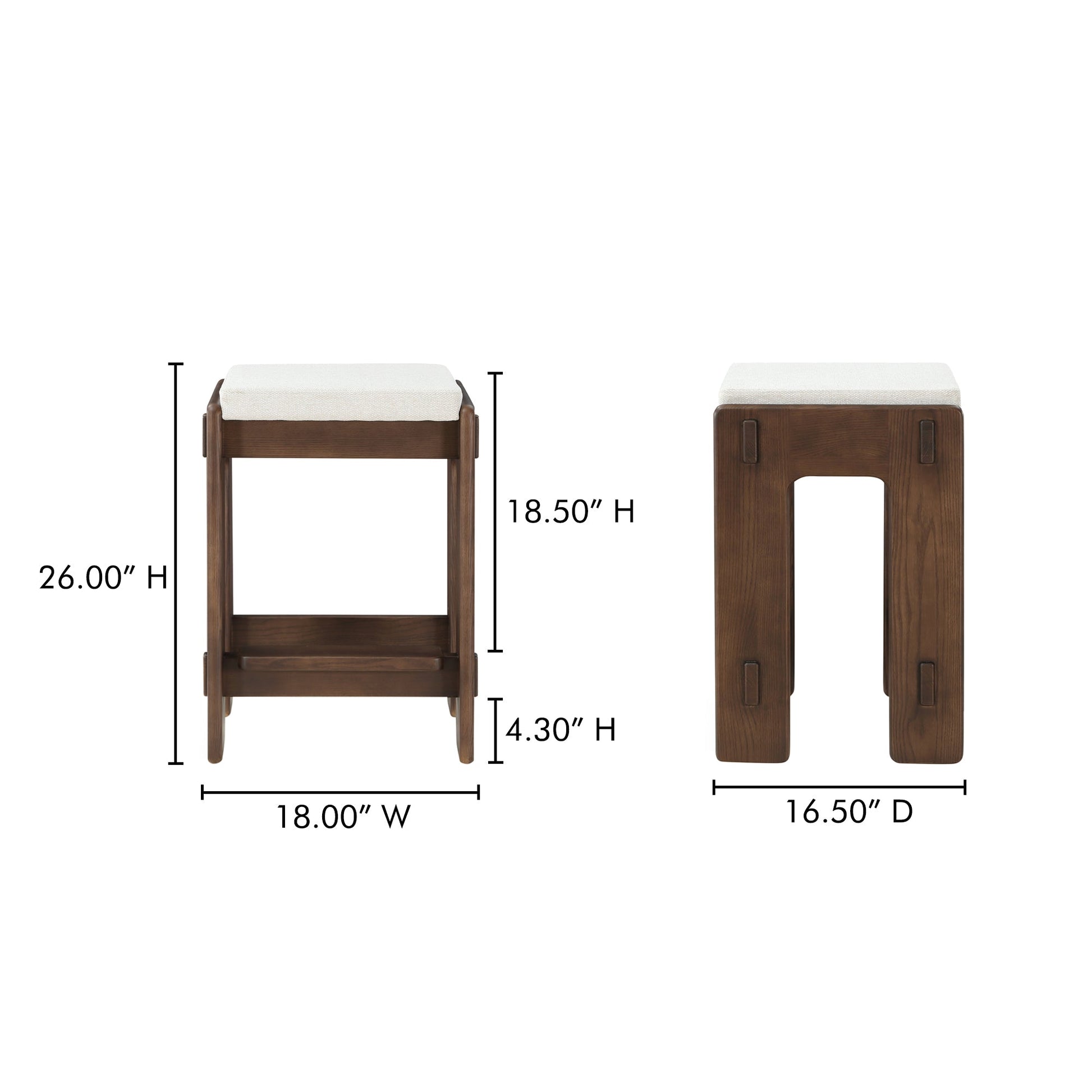Ashby Brown Counter Stool - Ornate Home