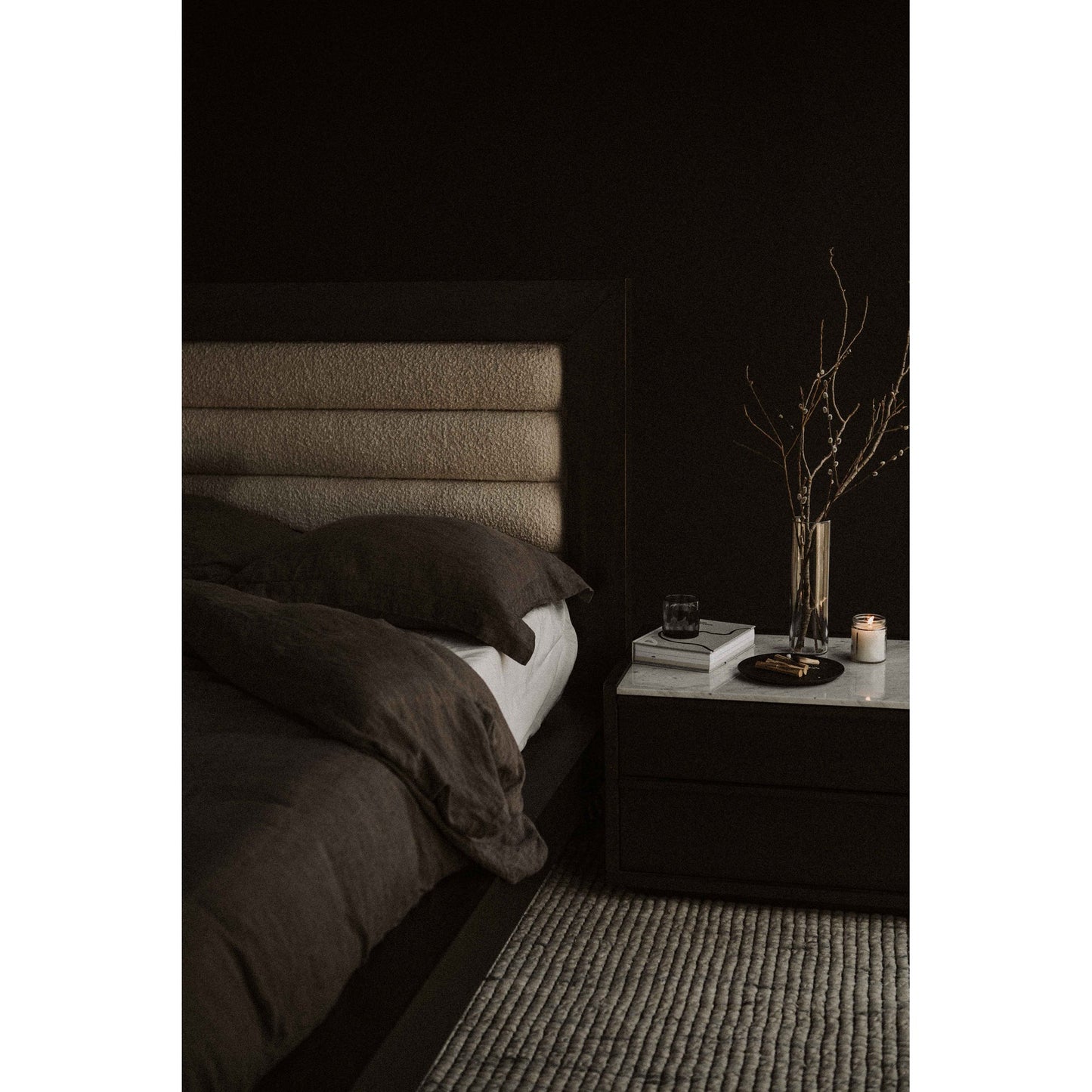 Ashcroft Dark Grey Nightstand - Ornate Home