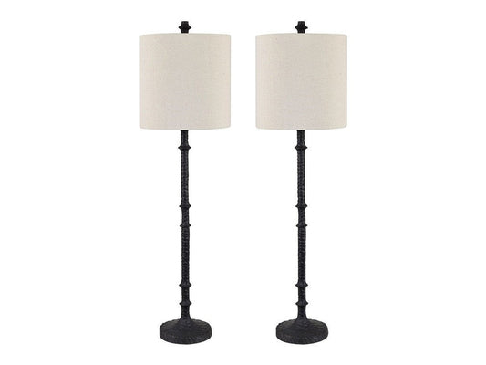 Asher Black Buffet Lamp (Set of 2) - Ornate Home