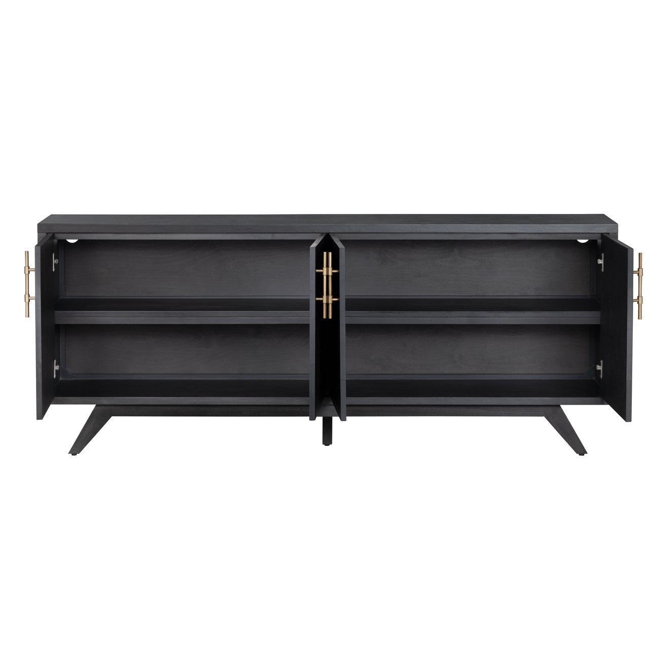 Ashford Black Four-Door Sideboard - Ornate Home