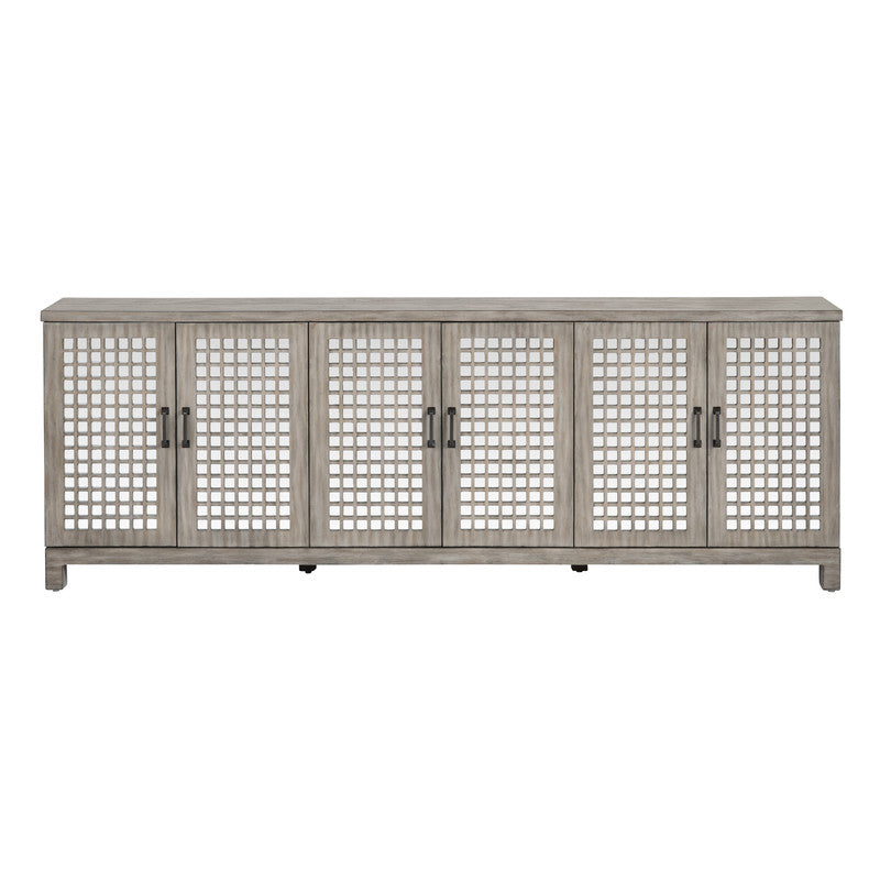 Ashlar Brown Six-Door Sideboard - Ornate Home