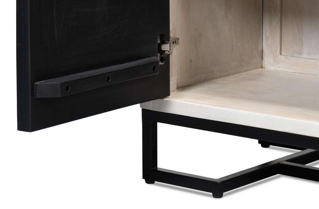 Asiger Black Four Door Sideboard - Ornate Home