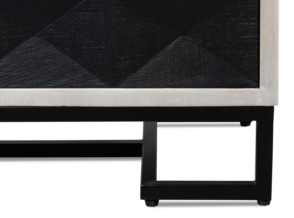Asiger Black Four Door Sideboard - Ornate Home