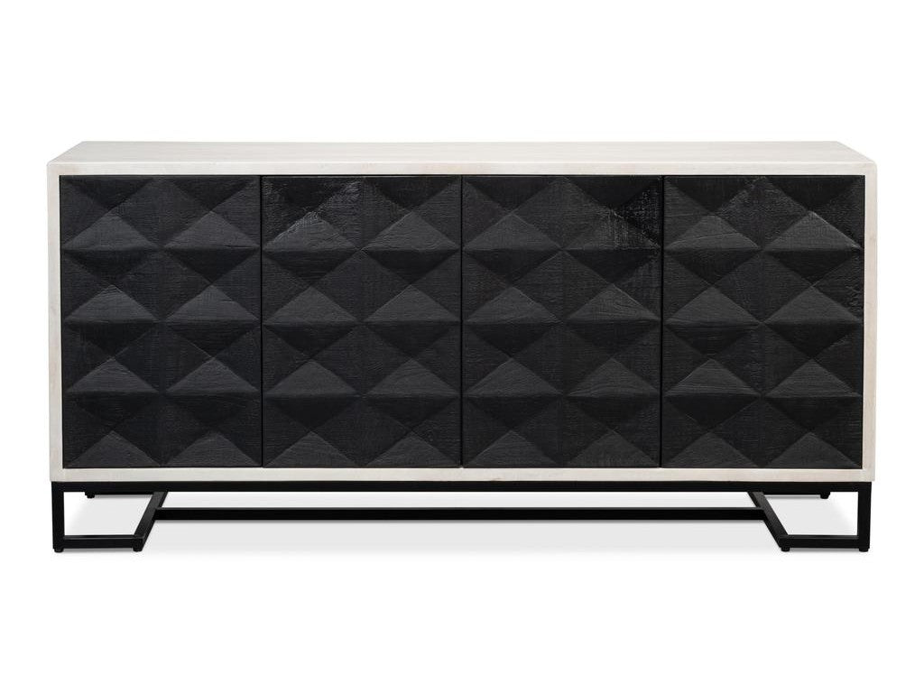 Asiger Black Four Door Sideboard - Ornate Home
