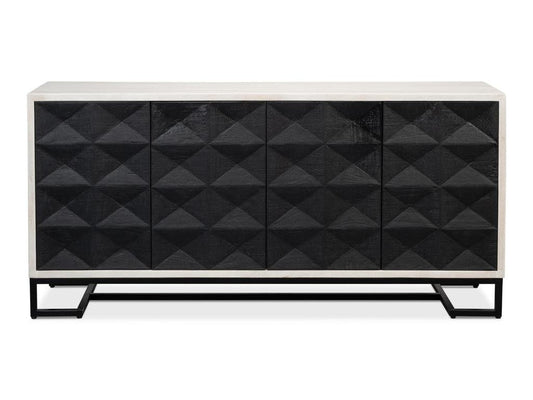 Asiger Black Four Door Sideboard - Ornate Home