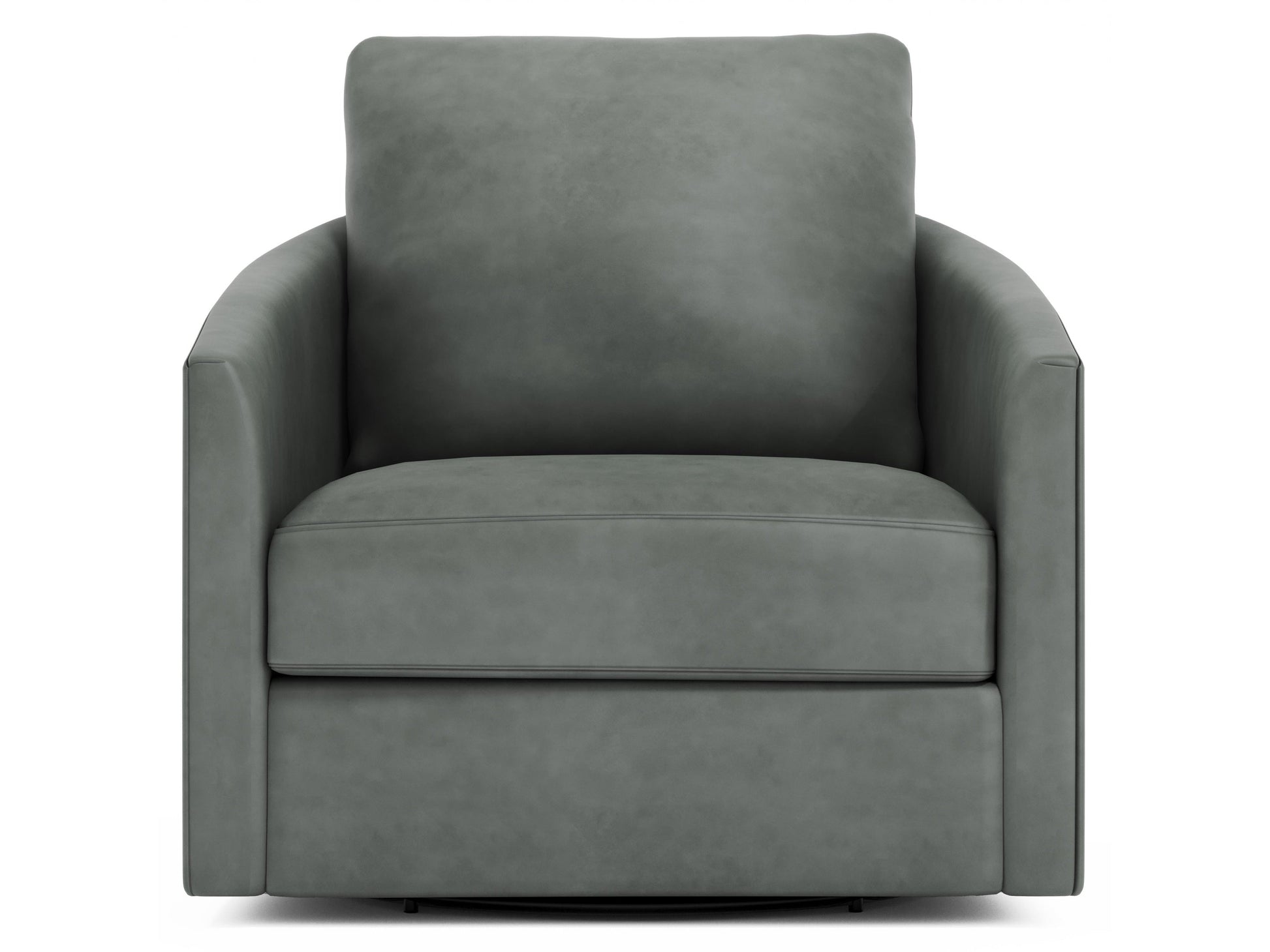 Astoria Green Leather Swivel Chair - Ornate Home