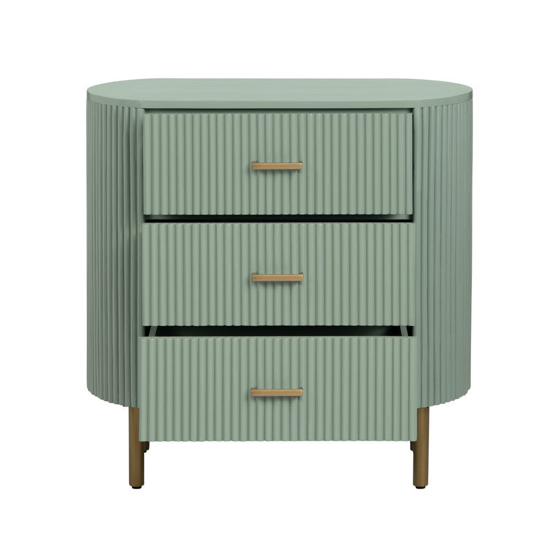 Astoria Green Three-Drawer Chest - Ornate Home