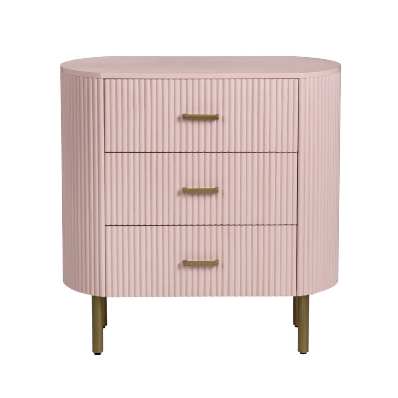 Astoria Pink Three-Drawer Chest - Ornate Home