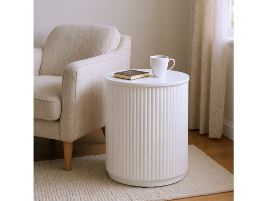 Astoria White Accent Table - Ornate Home