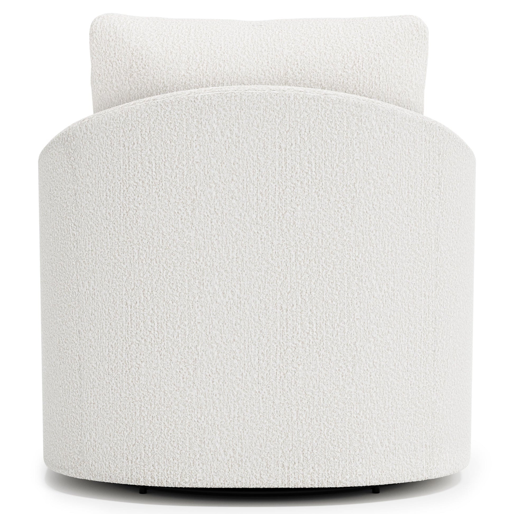 Astoria White/Cream Fabric Swivel Chair - Ornate Home