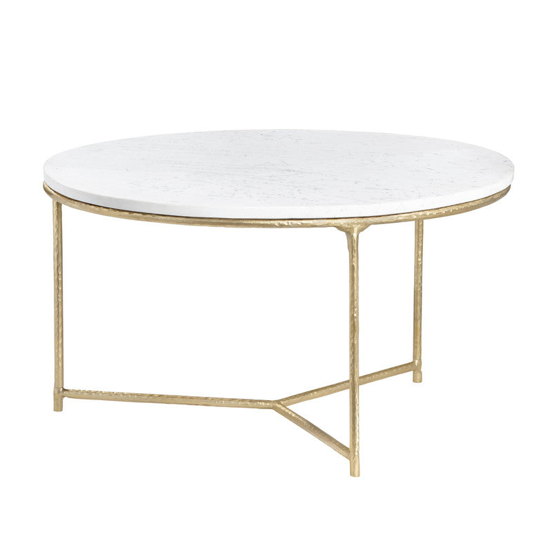 Athens White/Gold Cocktail Table - Ornate Home
