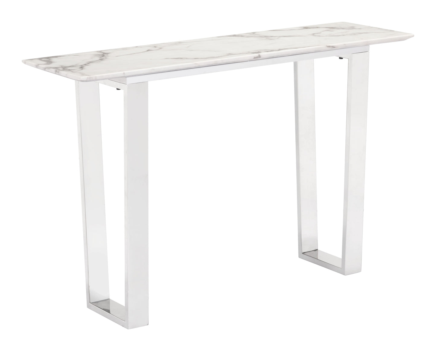 Atlas White & Silver Console Table - Ornate Home