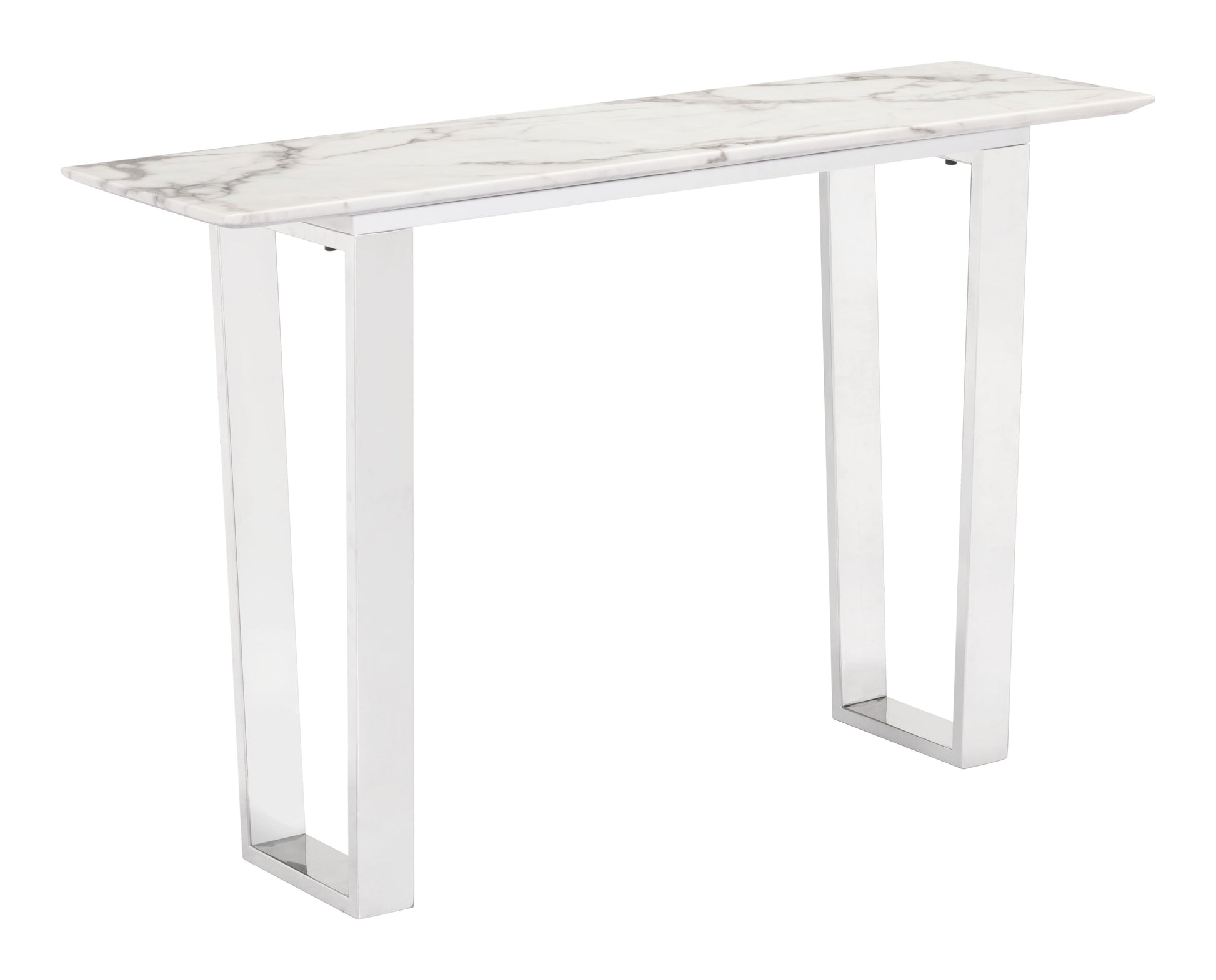 Atlas White & Silver Console Table - Ornate Home