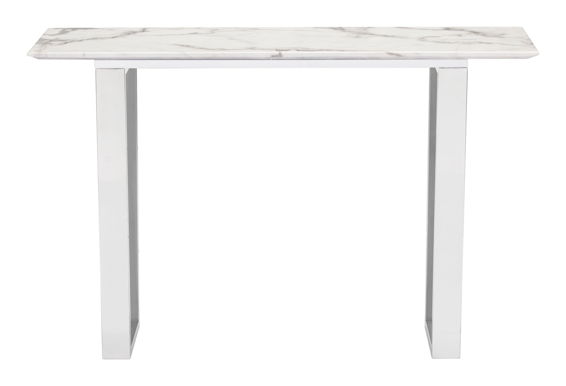 Atlas White & Silver Console Table - Ornate Home