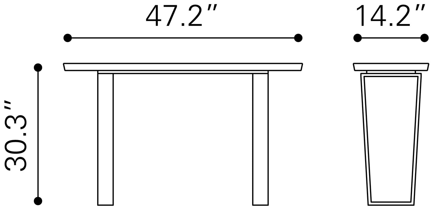 Atlas White & Silver Console Table - Ornate Home