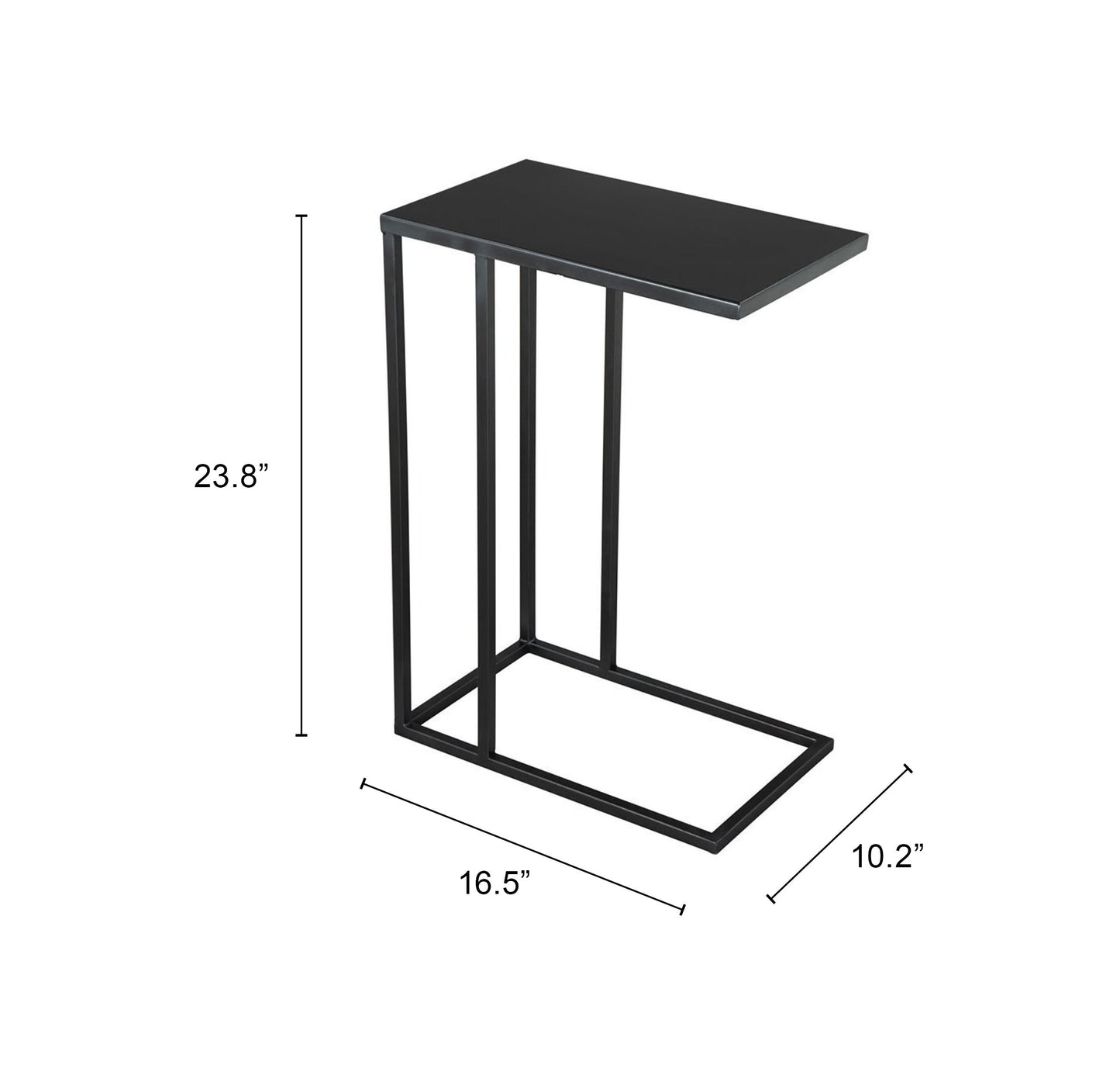 Atom Black Side Table - Ornate Home