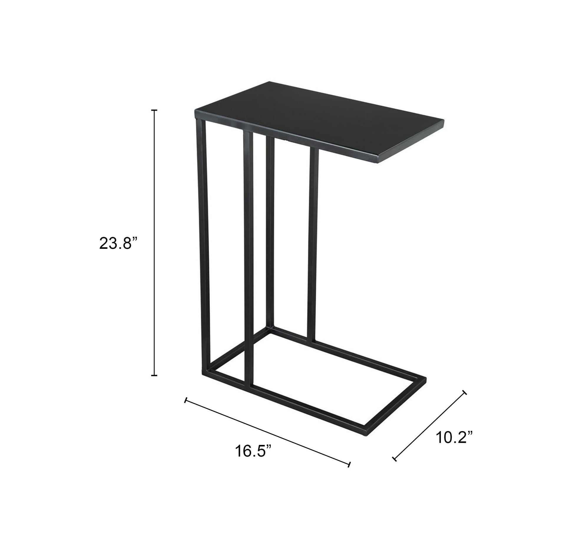 Atom Black Side Table - Ornate Home