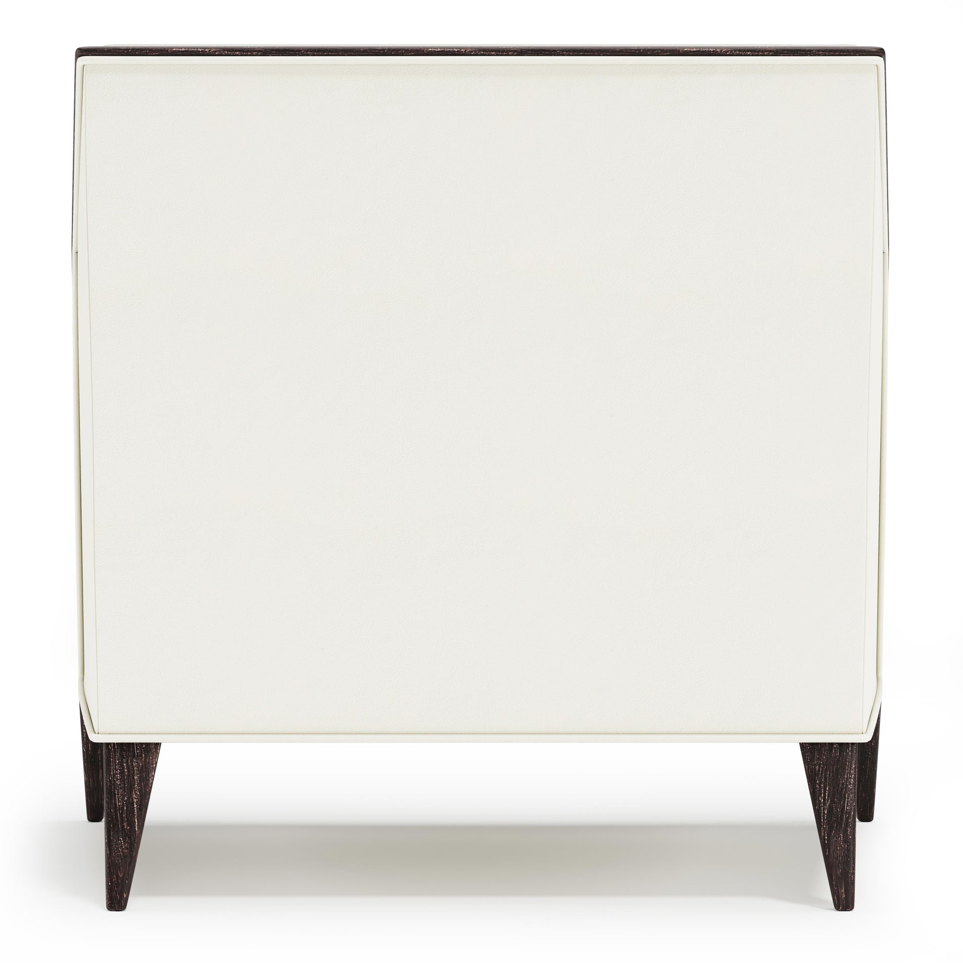 Aubree White/Cream Leather Chair - Ornate Home