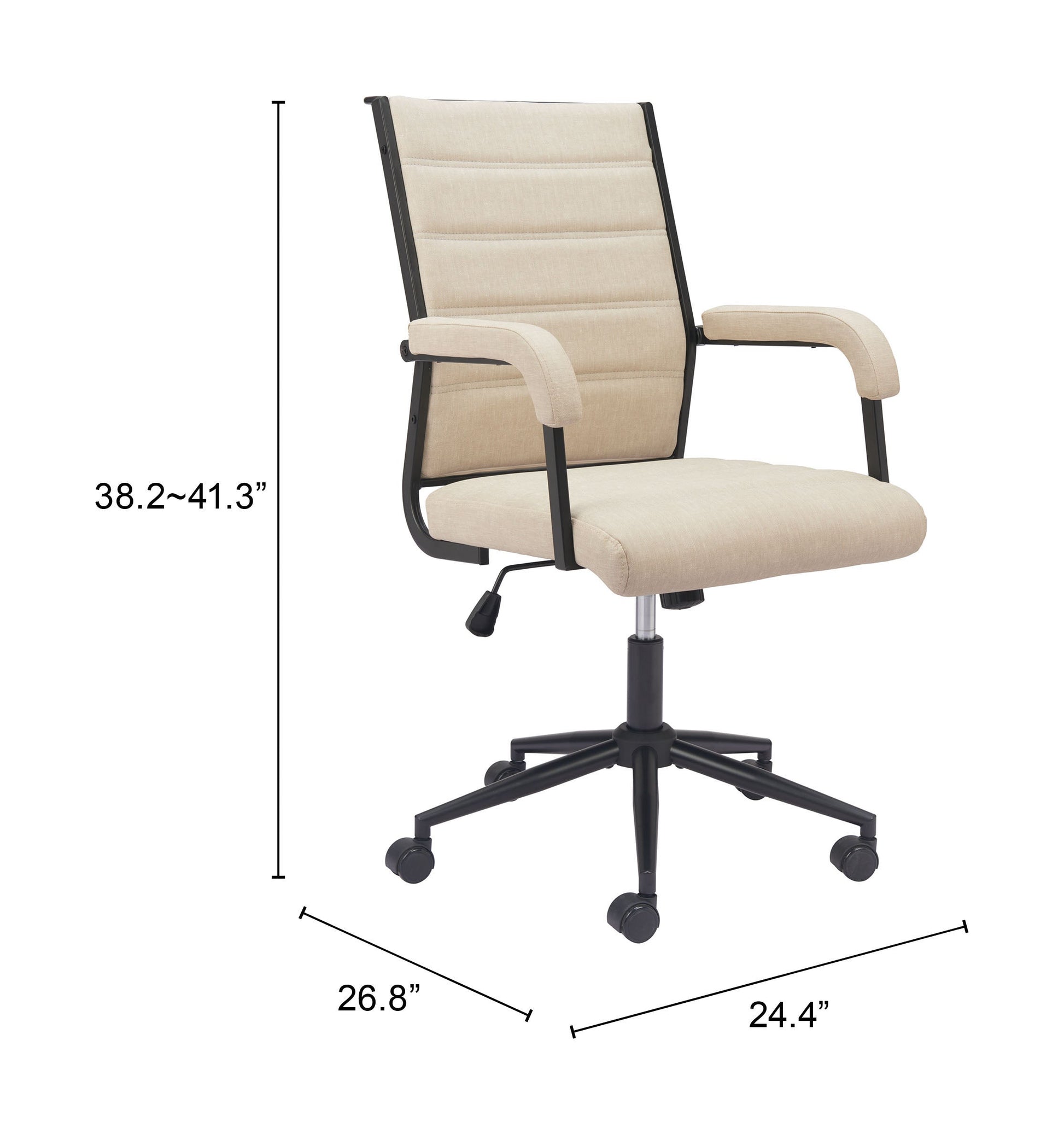Auction Beige Office Chair - Ornate Home