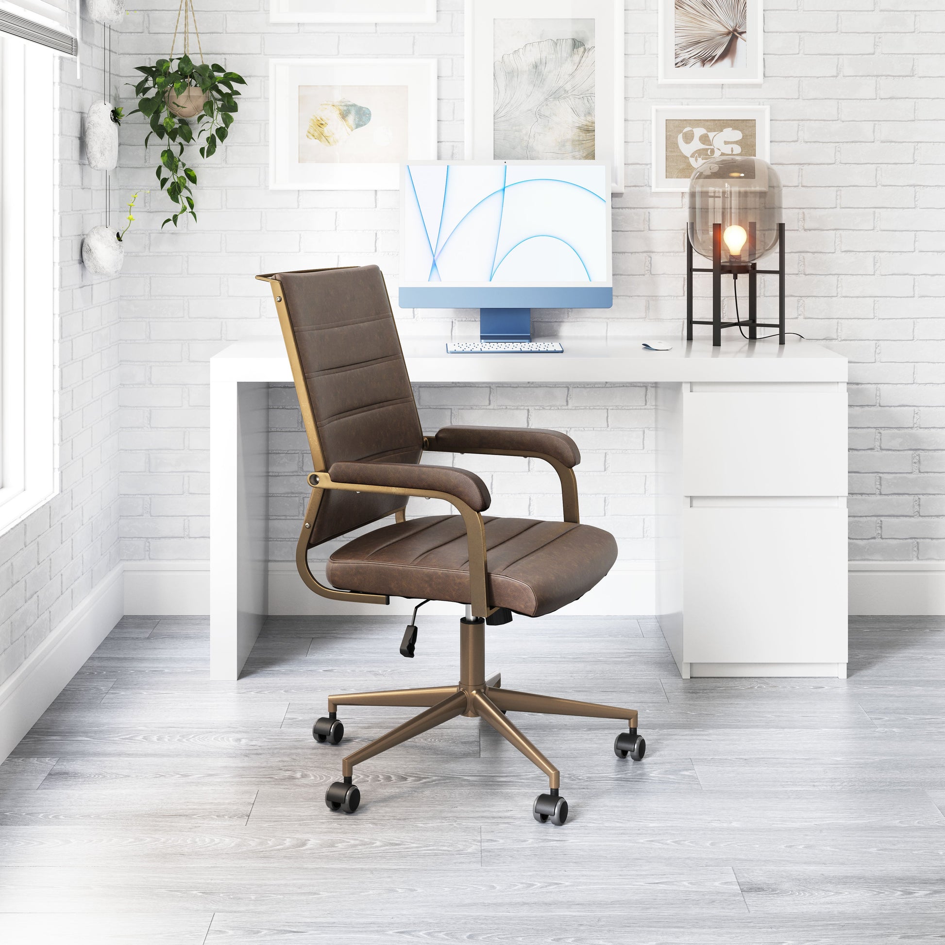 Auction Espresso Office Chair - Ornate Home