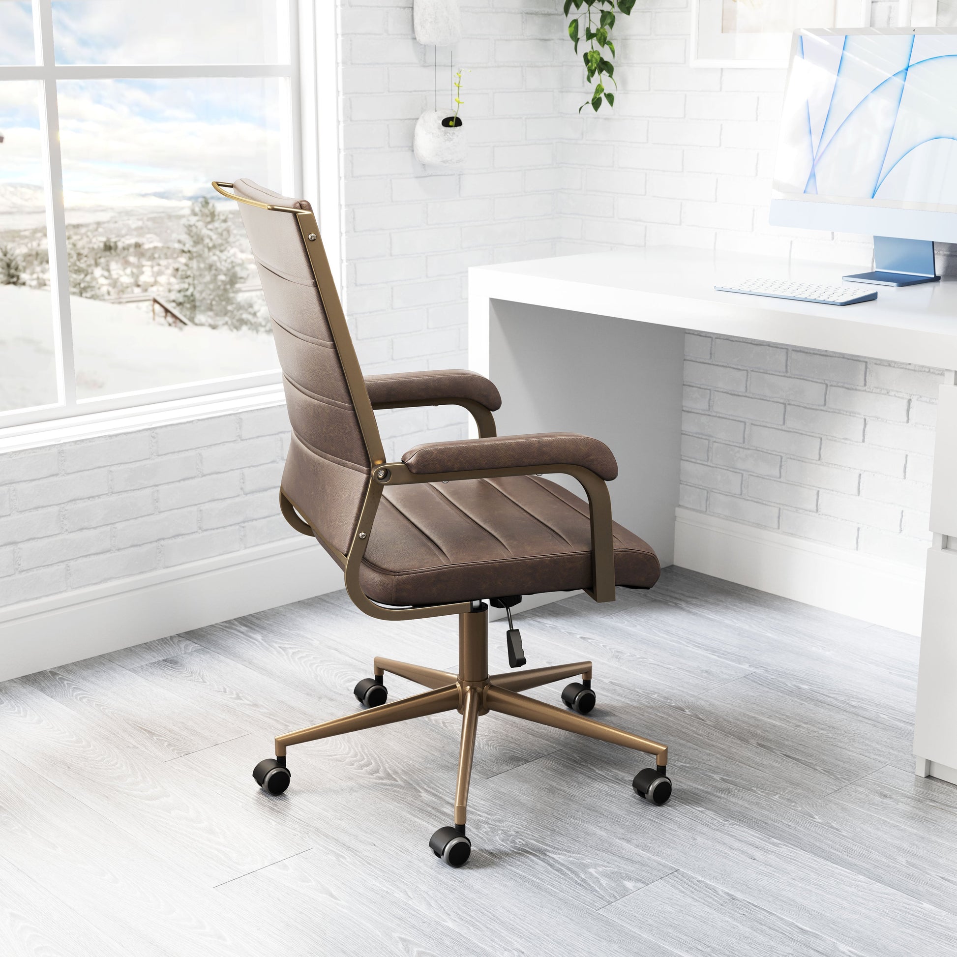 Auction Espresso Office Chair - Ornate Home