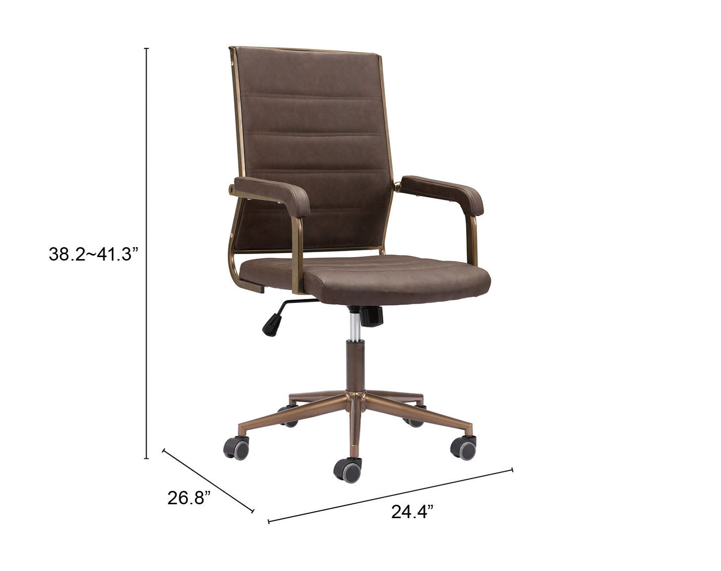 Auction Espresso Office Chair - Ornate Home