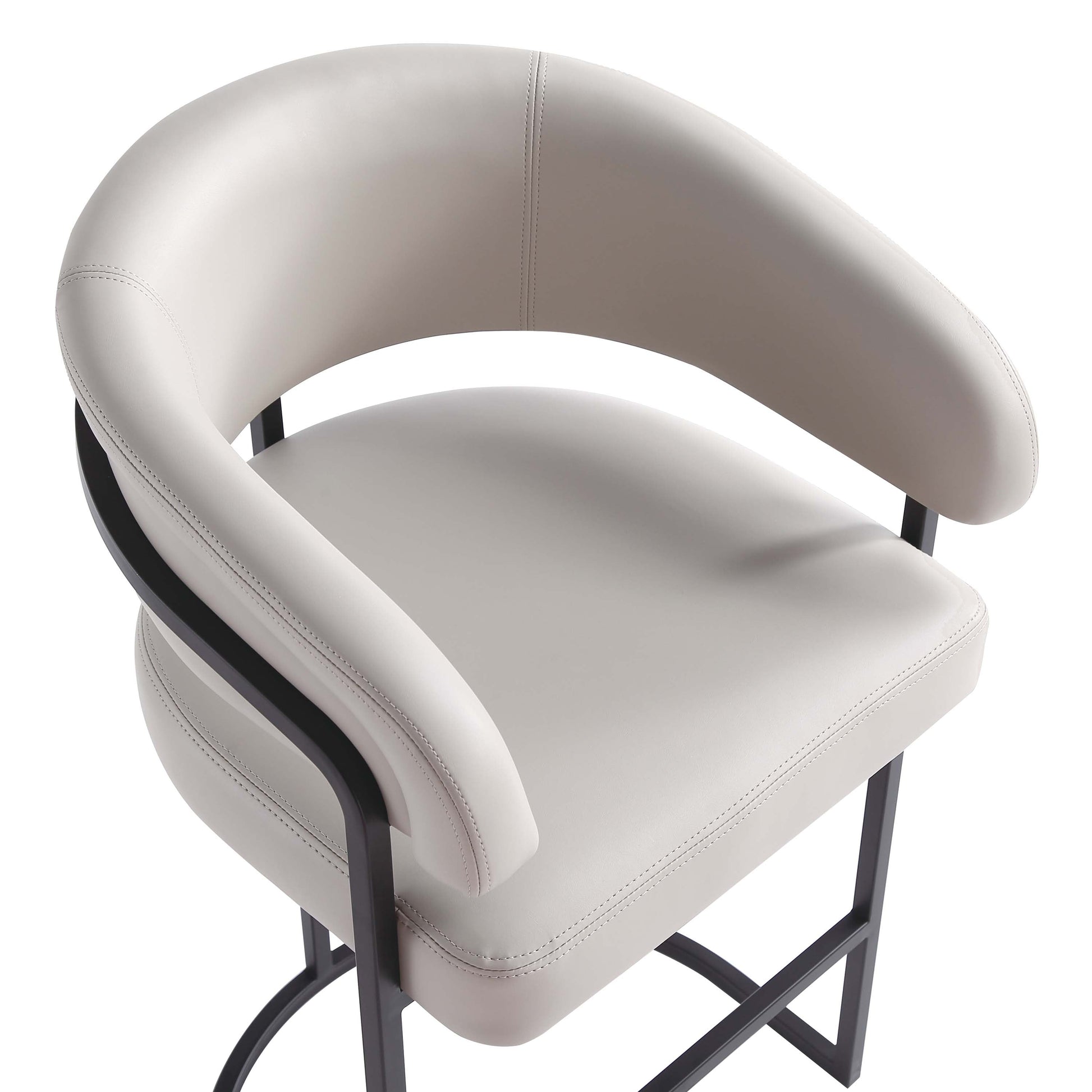 Augusta Barstool in Light Grey (set of 2) - Ornate Home