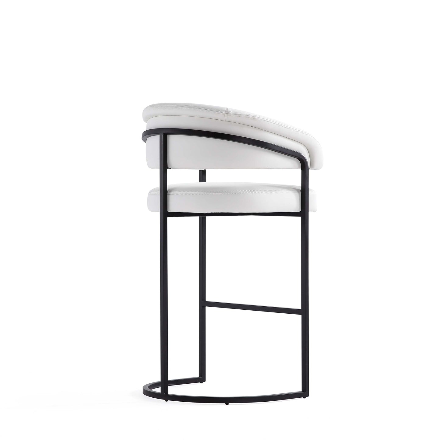 Augusta Barstool in White (set of 2) - Ornate Home