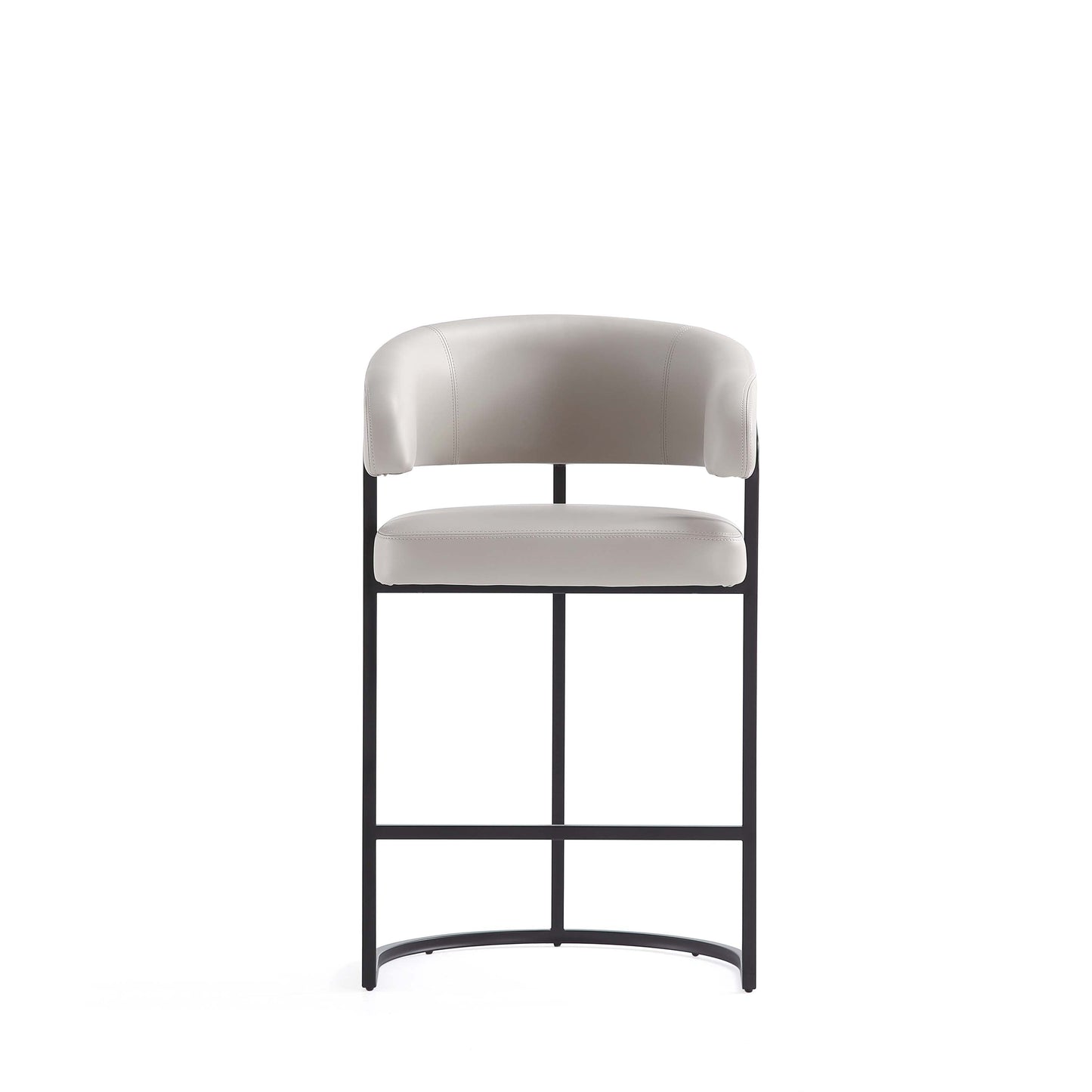 Augusta Counter Stool in Light Grey (set of 2) - Ornate Home
