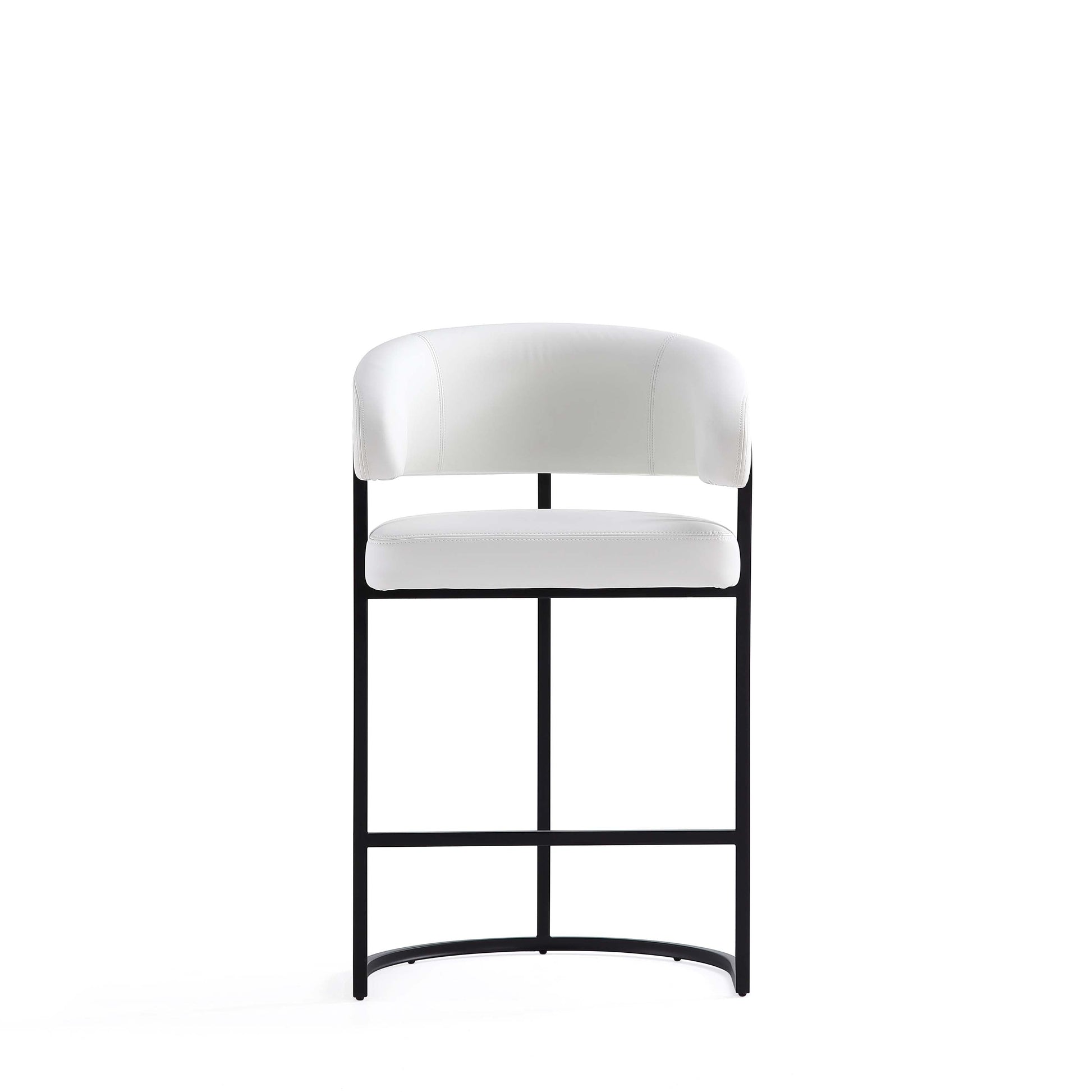 Augusta Counter Stool in White (set of 2) - Ornate Home