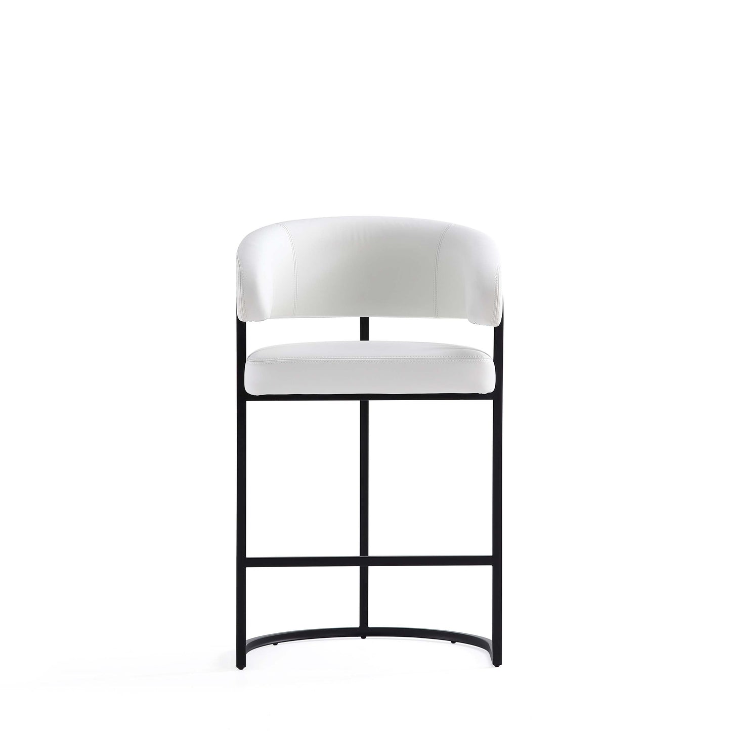 Augusta Counter Stool in White (set of 3) - Ornate Home