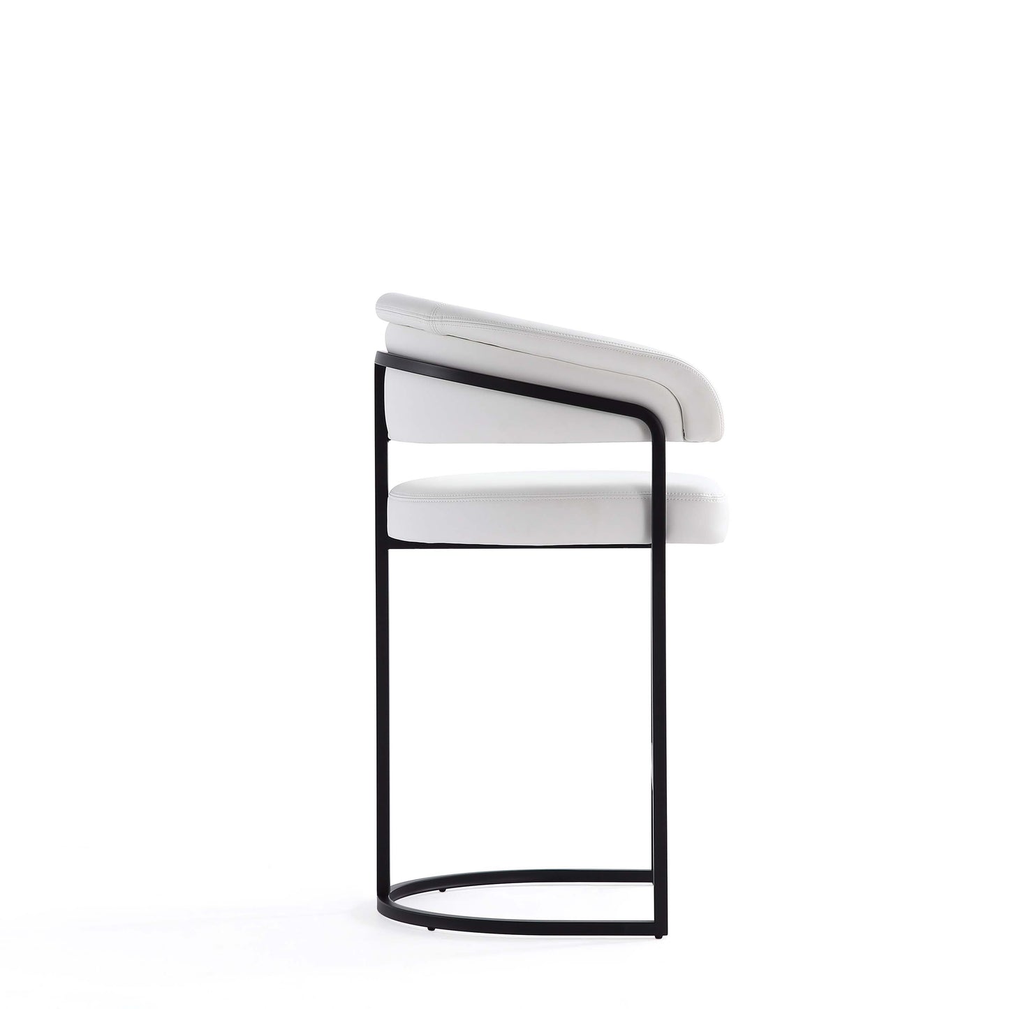 Augusta Counter Stool in White (set of 3) - Ornate Home