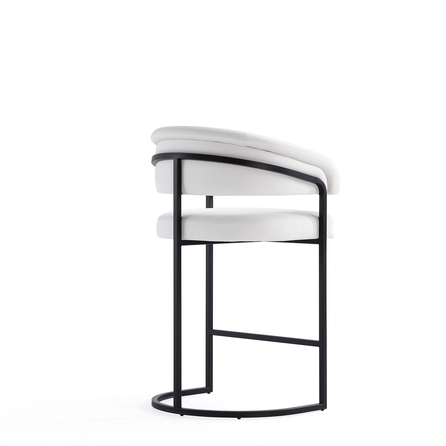 Augusta Counter Stool in White (set of 3) - Ornate Home