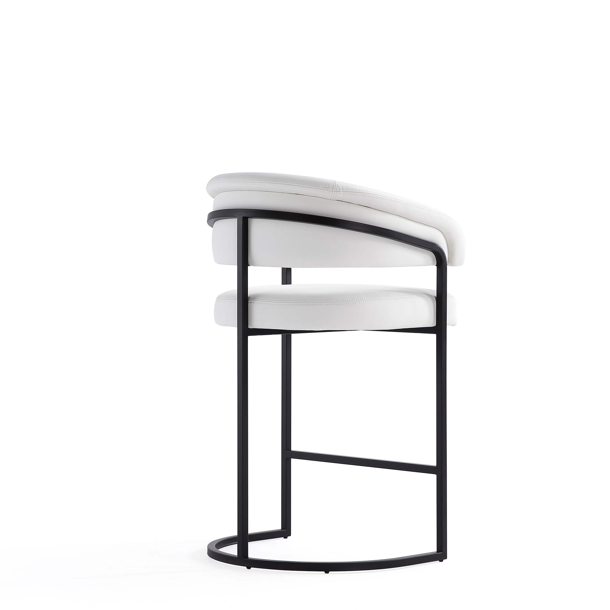 Augusta Counter Stool in White (set of 3) - Ornate Home