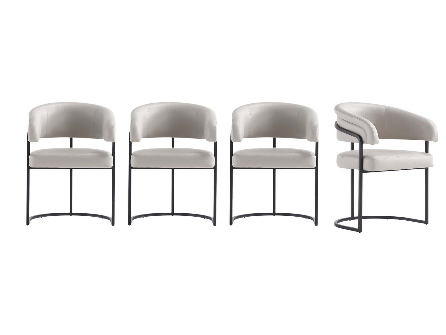 Augusta Dining Chair in Light Grey (set of 4) - Ornate Home