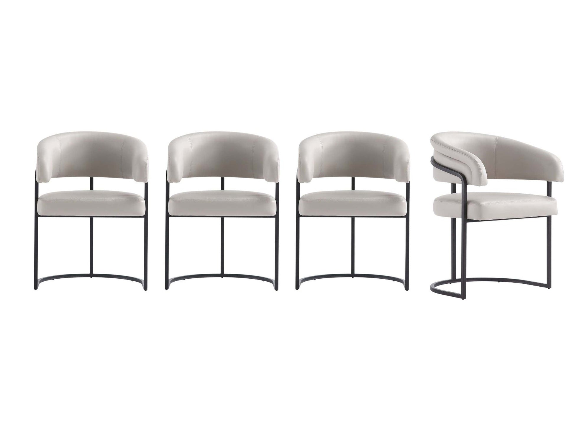Augusta Dining Chair in Light Grey (set of 4) - Ornate Home