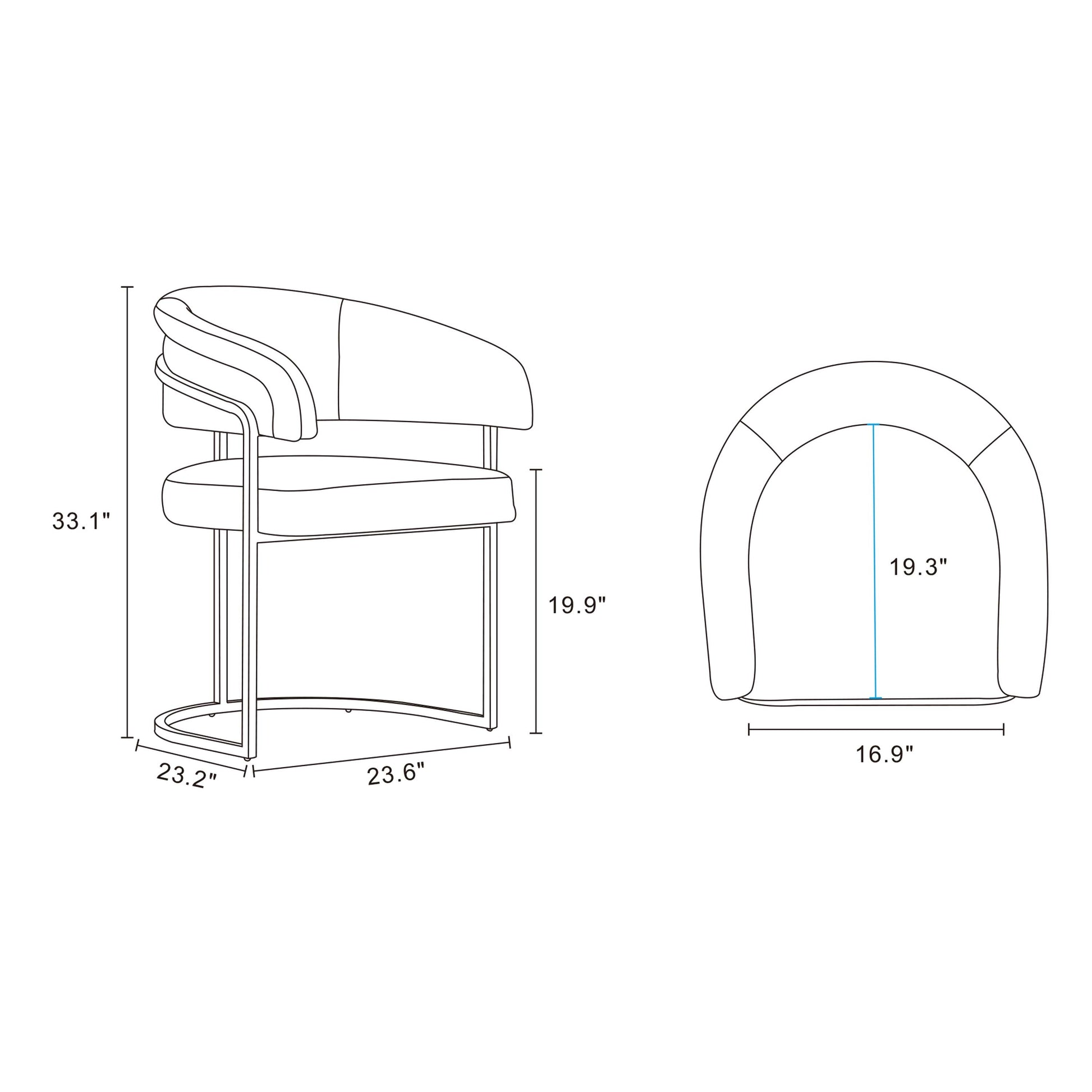 Augusta Dining Chair in Light Grey (set of 6) - Ornate Home