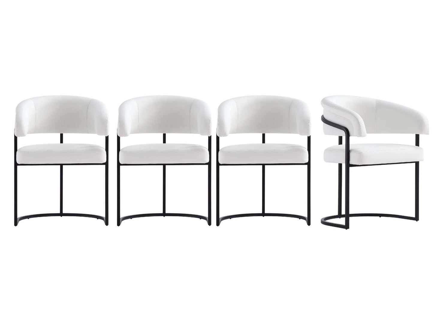 Augusta Dining Chair in White (set of 4) - Ornate Home