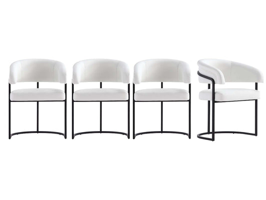 Augusta Dining Chair in White (set of 4) - Ornate Home