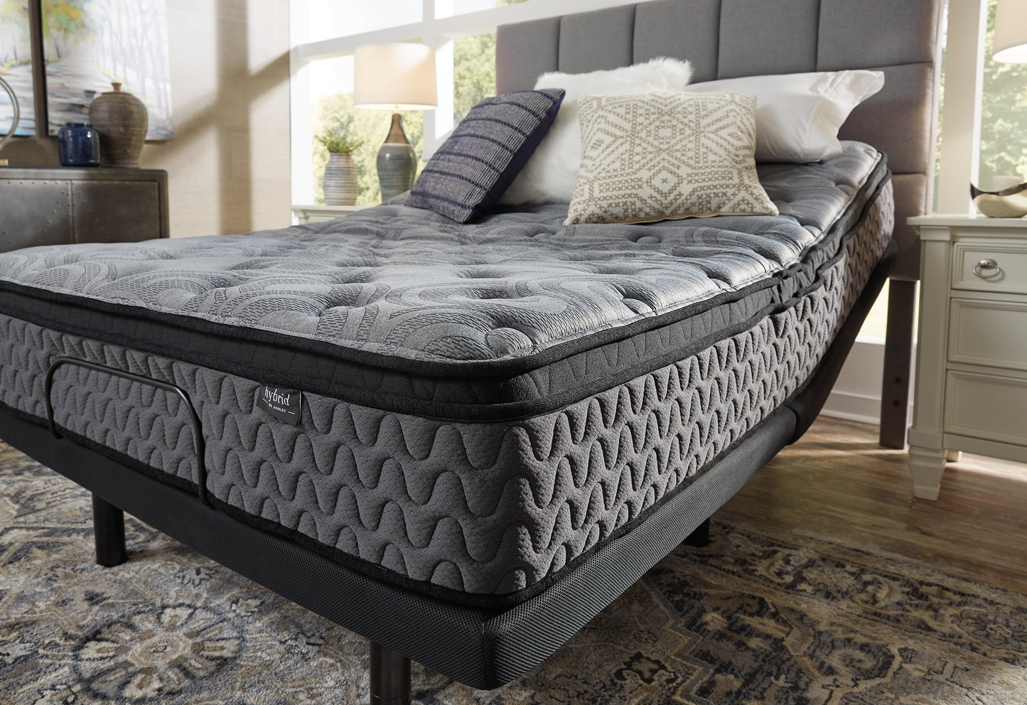 Augusta2 Gray Queen Firm Mattress- Viva Furn