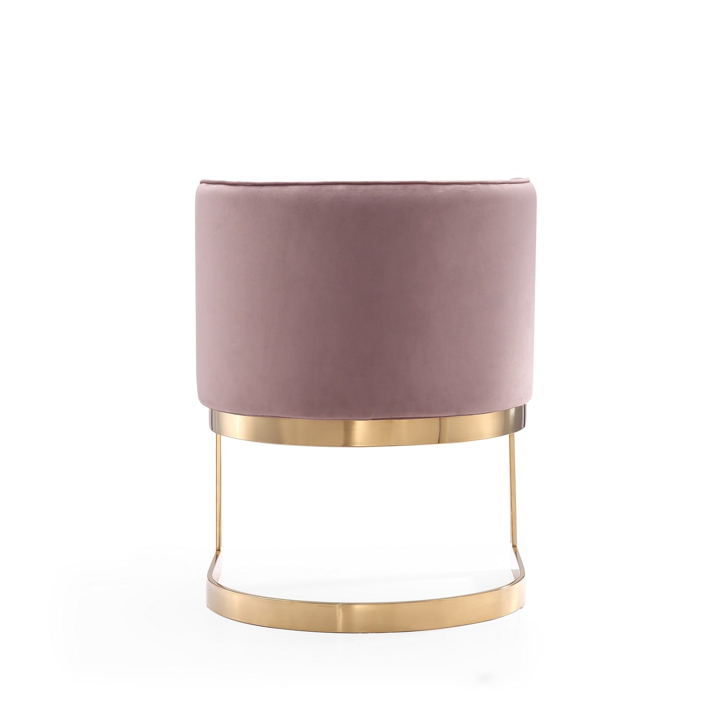 Aura Dining Chair in Blush and Polished Brass (set of 2) - Ornate Home